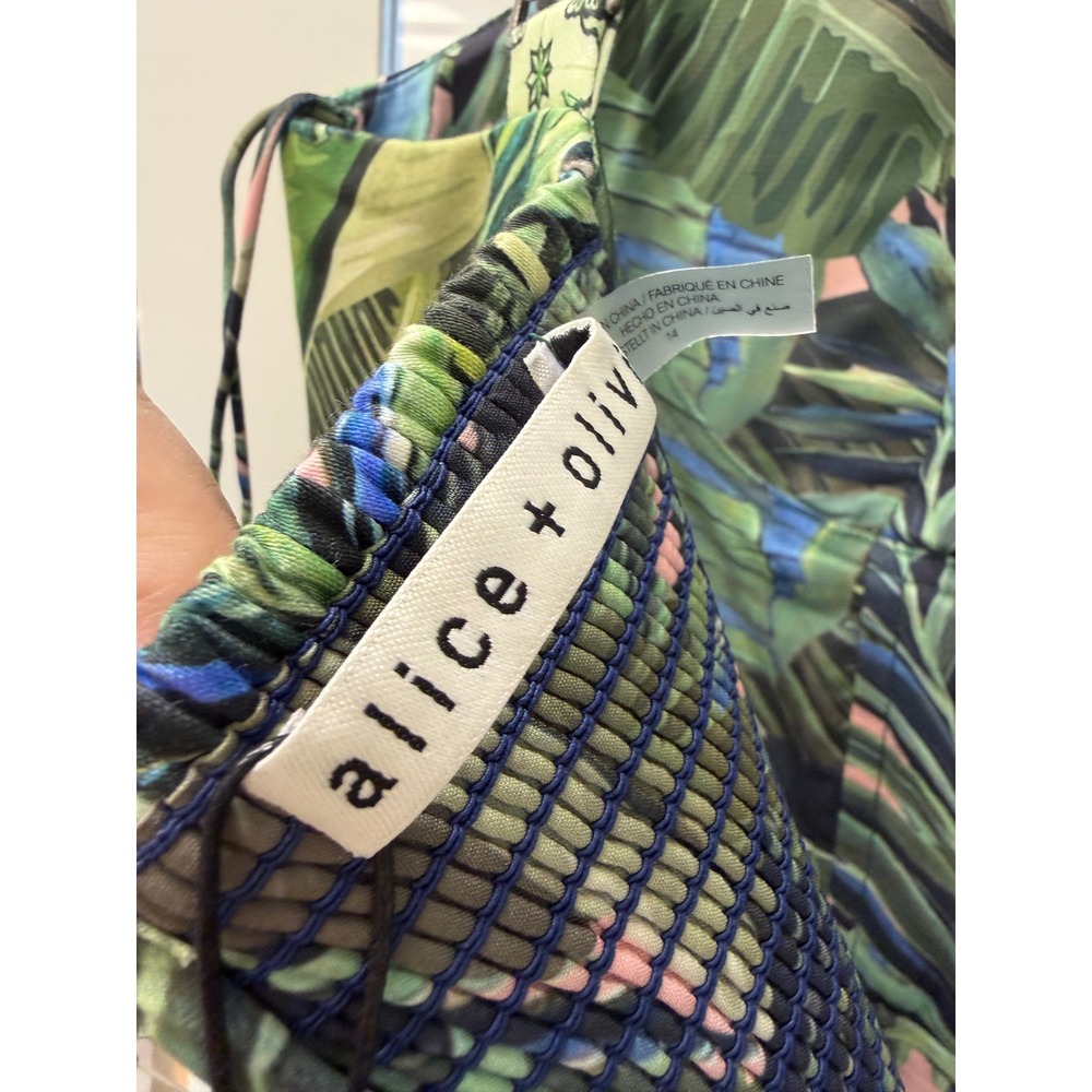 Alice + Olivia Fia Fit-And-Flare Dress Gown in Palm Beach NWT's $995 Cocktail - Picture 5 of 16